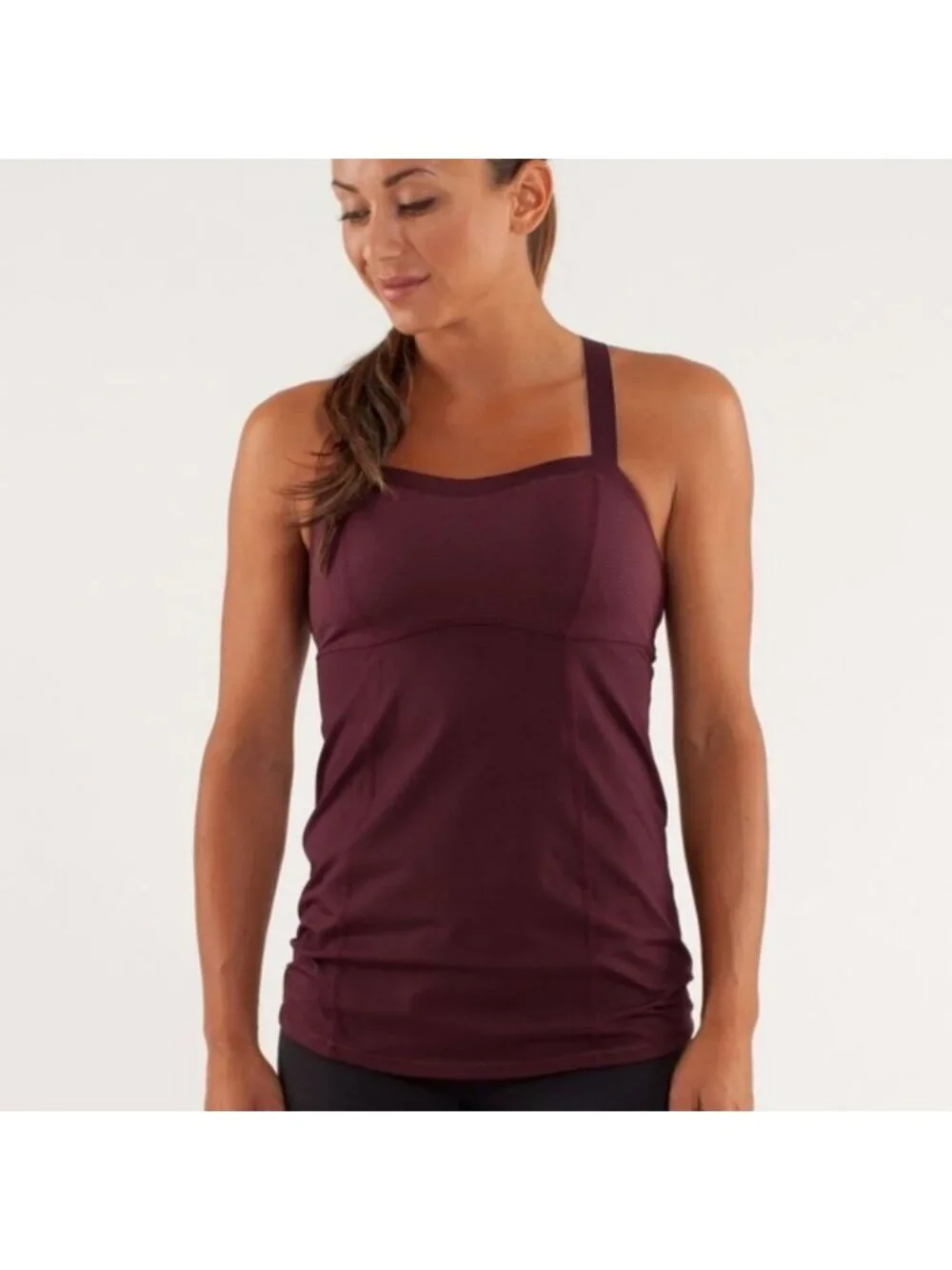 Lululemon Run: Catch Me TankBordeaux Drama / Tonka Stripe Bordeaux Drama